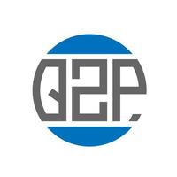qzp-Brief-Logo-Design auf weißem Hintergrund. qzp kreative Initialen Kreis Logo-Konzept. qzp Briefgestaltung. vektor