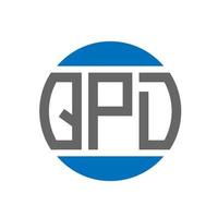 qpd-Buchstaben-Logo-Design auf weißem Hintergrund. qpd creative initials circle logo-konzept. qpd Briefgestaltung. vektor