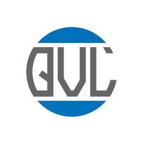 qvl-Brief-Logo-Design auf weißem Hintergrund. qvl creative initials circle logo-konzept. qvl Briefgestaltung. vektor