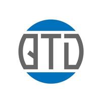 qtd-Brief-Logo-Design auf weißem Hintergrund. qtd creative initials circle logo-konzept. qtd Briefgestaltung. vektor