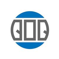 Qoq-Brief-Logo-Design auf weißem Hintergrund. Qoq kreative Initialen Kreis Logo-Konzept. qoq Briefgestaltung. vektor