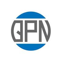qpn-Brief-Logo-Design auf weißem Hintergrund. qpn creative initials circle logo-konzept. qpn Briefgestaltung. vektor