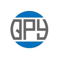 Qpy-Brief-Logo-Design auf weißem Hintergrund. qpy kreative Initialen Kreis Logo-Konzept. qpy Briefgestaltung. vektor