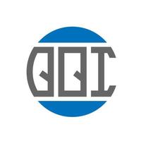 qqi brev logotyp design på vit bakgrund. qqi kreativ initialer cirkel logotyp begrepp. qqi brev design. vektor