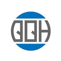 Qqh-Brief-Logo-Design auf weißem Hintergrund. qqh kreative Initialen Kreis Logo-Konzept. qqh Briefgestaltung. vektor