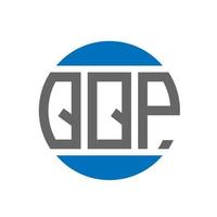 qqp-Brief-Logo-Design auf weißem Hintergrund. qqp kreative Initialen Kreis Logo-Konzept. qqp Briefgestaltung. vektor