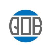 qob brev logotyp design på vit bakgrund. qob kreativ initialer cirkel logotyp begrepp. qob brev design. vektor