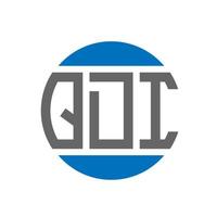 Qdi-Brief-Logo-Design auf weißem Hintergrund. qdi creative initials circle logo-konzept. qdi Briefgestaltung. vektor