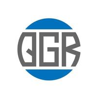 qgr brev logotyp design på vit bakgrund. qgr kreativ initialer cirkel logotyp begrepp. qgr brev design. vektor