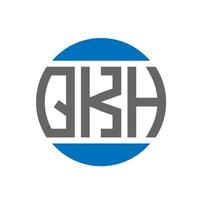 Qkh-Brief-Logo-Design auf weißem Hintergrund. qkh kreative Initialen Kreis Logo-Konzept. qkh Briefgestaltung. vektor