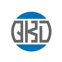 qkd brev logotyp design på vit bakgrund. qkd kreativ initialer cirkel logotyp begrepp. qkd brev design. vektor