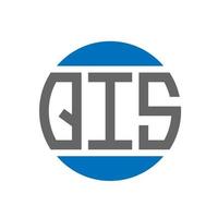 Qis-Brief-Logo-Design auf weißem Hintergrund. qis kreatives Initialen-Kreis-Logo-Konzept. qis Briefgestaltung. vektor