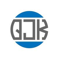 qjk brev logotyp design på vit bakgrund. qjk kreativ initialer cirkel logotyp begrepp. qjk brev design. vektor