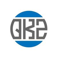 qkz-Brief-Logo-Design auf weißem Hintergrund. qkz creative initials circle logo-konzept. qkz Briefgestaltung. vektor
