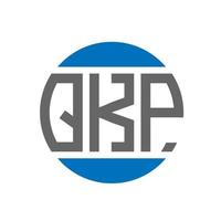 qkp brev logotyp design på vit bakgrund. qkp kreativ initialer cirkel logotyp begrepp. qkp brev design. vektor