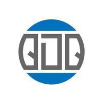 Qdq-Brief-Logo-Design auf weißem Hintergrund. qdq kreative Initialen Kreis Logo-Konzept. qdq Briefgestaltung. vektor