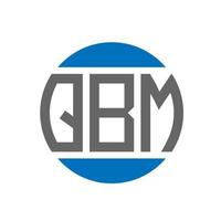 Qbm-Brief-Logo-Design auf weißem Hintergrund. qbm creative initials circle logo-konzept. qbm Briefgestaltung. vektor