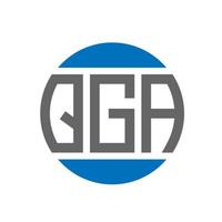 Qga-Brief-Logo-Design auf weißem Hintergrund. qga creative initials circle logo-konzept. qga Briefgestaltung. vektor