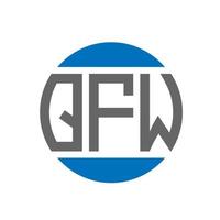 qfw brev logotyp design på vit bakgrund. qfw kreativ initialer cirkel logotyp begrepp. qfw brev design. vektor