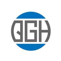 qgh-Buchstaben-Logo-Design auf weißem Hintergrund. qgh kreative Initialen Kreis Logo-Konzept. qgh Briefgestaltung. vektor