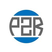 pzr-Brief-Logo-Design auf weißem Hintergrund. pzr kreative initialen kreis logokonzept. pzr Briefgestaltung. vektor