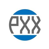 Pxx-Brief-Logo-Design auf weißem Hintergrund. pxx kreative Initialen Kreis-Logo-Konzept. pxx-Buchstaben-Design. vektor