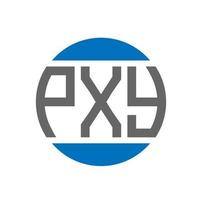 pxy-Buchstaben-Logo-Design auf weißem Hintergrund. pxy kreative Initialen Kreis Logo-Konzept. pxy Briefgestaltung. vektor