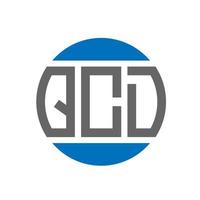 qcd brev logotyp design på vit bakgrund. qcd kreativ initialer cirkel logotyp begrepp. qcd brev design. vektor