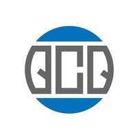 qcq-Brief-Logo-Design auf weißem Hintergrund. qcq kreative Initialen Kreis Logo-Konzept. qcq Briefgestaltung. vektor