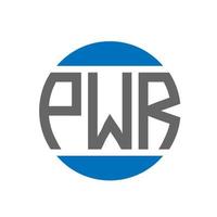pwr-Buchstaben-Logo-Design auf weißem Hintergrund. pwr creative initials circle logo-konzept. pwr Briefgestaltung. vektor