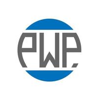 Pwp-Brief-Logo-Design auf weißem Hintergrund. Pwp kreative Initialen Kreis Logo-Konzept. Pwp-Briefdesign. vektor