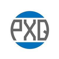 pxq-Brief-Logo-Design auf weißem Hintergrund. pxq kreative Initialen Kreis Logo-Konzept. pxq Briefgestaltung. vektor