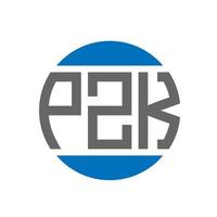 pzk brev logotyp design på vit bakgrund. pzk kreativ initialer cirkel logotyp begrepp. pzk brev design. vektor