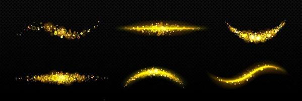 goldglitter, flare, glänzendes bokeh lichteffektset vektor