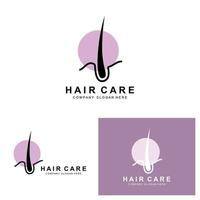 hår vård logotyp, skalp lager design, hälsa salong varumärke illustration vektor