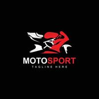 Motorsport-Logo, Vektormotor, Automobildesign, Reparatur, Ersatzteile, Motorradteam, Fahrzeugkauf und -verkauf und Firmenmarke vektor