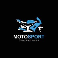 Motorsport-Logo, Vektormotor, Automobildesign, Reparatur, Ersatzteile, Motorradteam, Fahrzeugkauf und -verkauf und Firmenmarke vektor