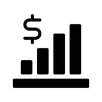 Dollar-Diagramm-Vektorillustration auf einem Hintergrund. Premium-Qualitätssymbole. Vektorsymbole für Konzept und Grafikdesign. vektor