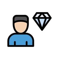 anställd diamant vektor illustration på en bakgrund.premium kvalitet symbols.vector ikoner för begrepp och grafisk design.