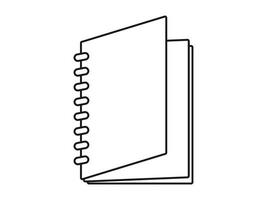 anteckningsblock layout med en plats för din design, text. ett tömma spiral anteckningsbok med öppen sidor. vektor illustration