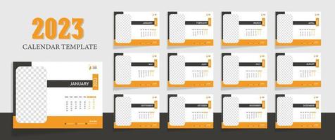 minimalistischer Tischkalender 2023 Business Template Vector Illustration