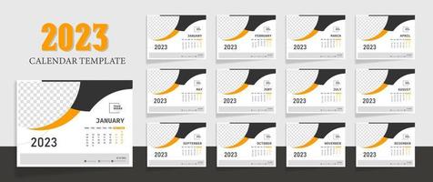 minimalistischer Tischkalender 2023 Business Template Vector Illustration