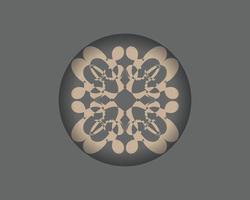 Rundes abstraktes Luxus-Mandala. Logo-Template-Design. Vektor-Illustration vektor