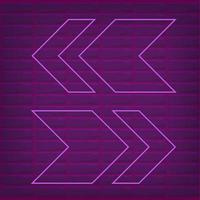 pfeilförmige Neon-Cyber-futuristischer moderner Retro-Alien-Tanzclub mit leuchtenden lila rosa Lichtern vektor
