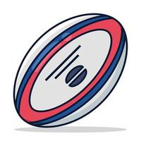 Rugby-Ball-Cartoon-Stil vektor