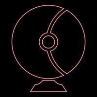 Neon-Astronautenhelm für den Weltraum Kosmonauten-Ausrüstungskonzept Symbol schwarze Farbe Vektor-Illustration flaches Stilbild rote Farbe Vektor-Illustrationsbild flacher Stil vektor