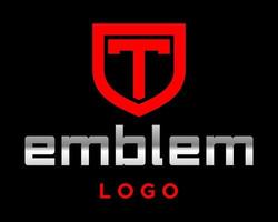 t-Buchstaben-Monogramm-Emblem-Logo-Design. vektor