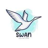 Schwan-Logo-Design-Vektor-Vorlage vektor