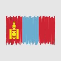 mongolei flagge bürste vektor