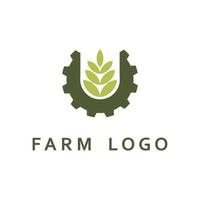 Farm-Logo, Landwirtschafts-Logo-Vektor mit Slogan-Vorlage vektor